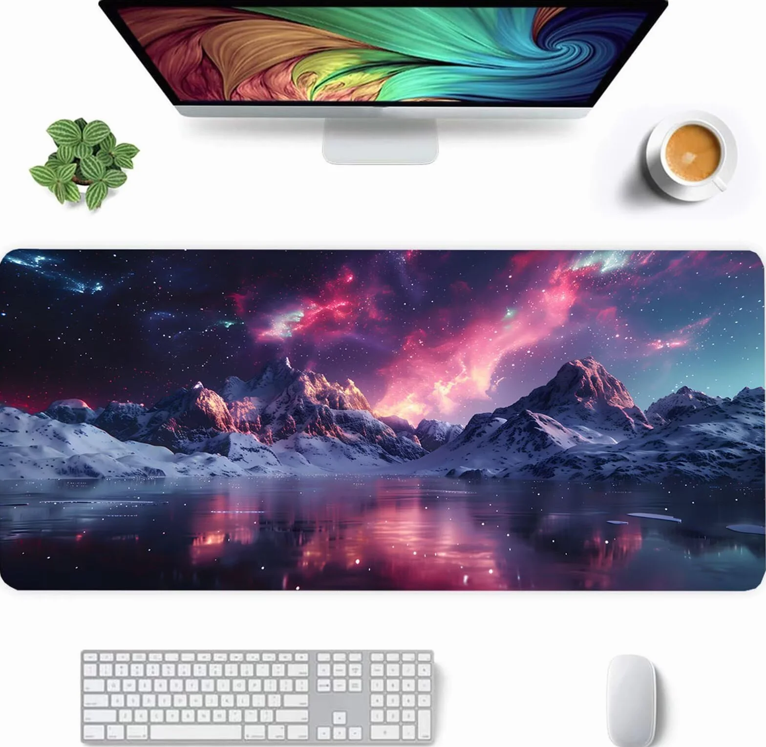 Alfombrilla Ratón XXL 1000x500x3mm Mouse Pad Grande Gaming,Alfombrilla Antideslizante,Tapete Escritorio con Bordes Cosidos,Alfombrilla Ratón para Jugadores, PC, Oficina, Paisaje de montaña