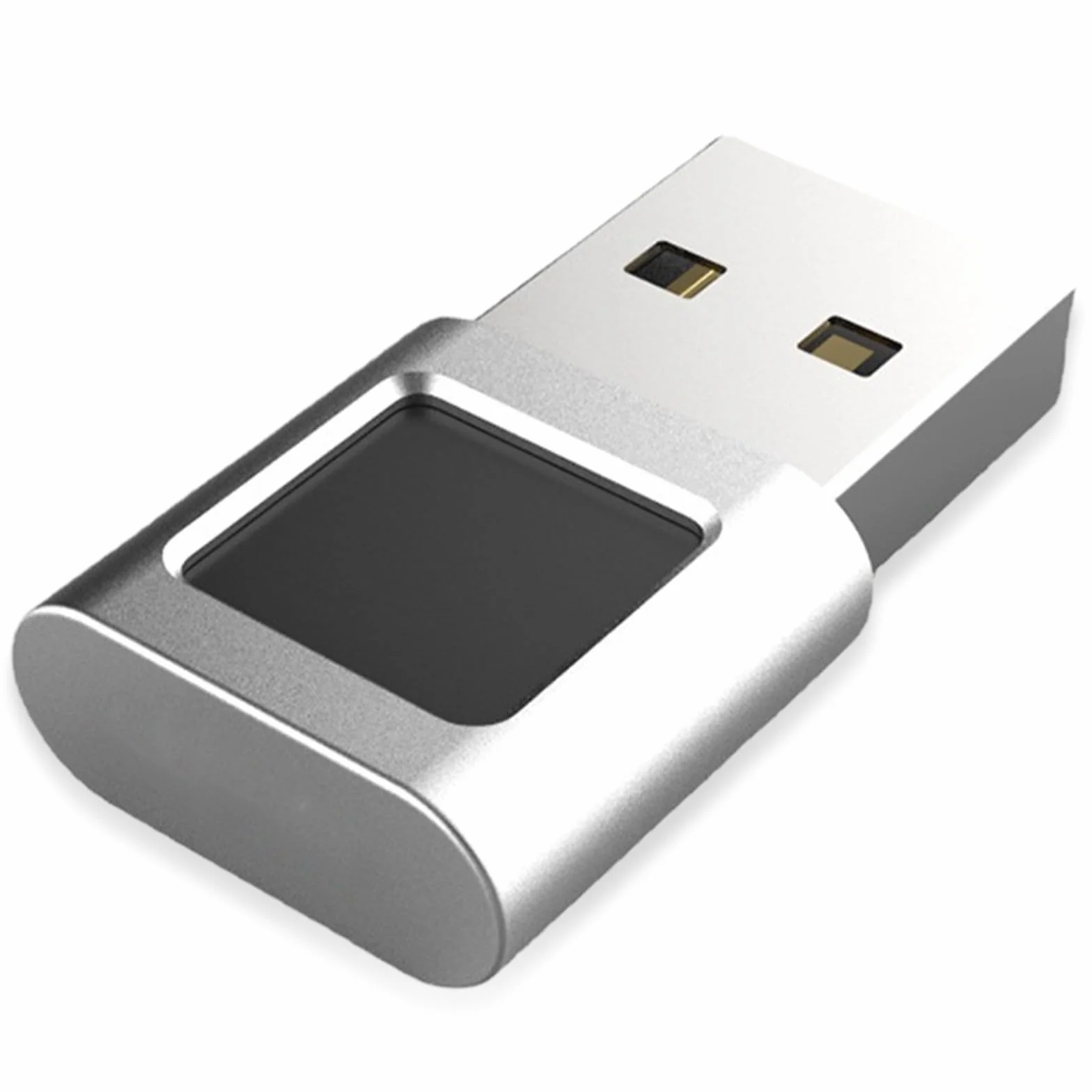 Sensor de huellas dactilares USB para PC, 360°, lector de huellas dactilares USB hasta 10 ID, lector de huellas dactilares biométrico para Windows 10 Hello, Plug & Play Fingerprint Key, plata