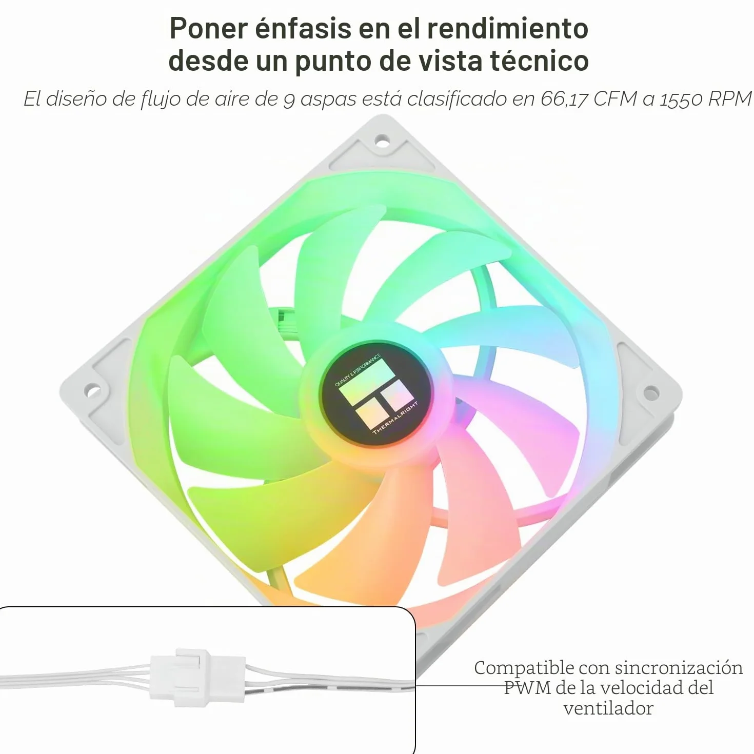 TR TL-C12CW-S X5 - Ventilador para CPU Air (120 mm, ARGB Case Cooler, ventilador PWM Silent Computer Fan con rodamiento S-FDB, ventilador de refrigeración de velocidad de hasta 1550 RPM, enfriador de