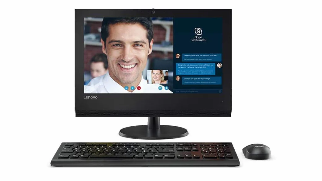 Lenovo ThinkCentre V310z Todo en uno Desktop Computer, Monitor de 19,5 Pulgadas, Intel Core i3-7100, 8 GB de RAM, SSD de 256 GB, Teclado QWERTY US, Wi-Fi, Bluetooth, Windows 11 Pro (reacondicionado)