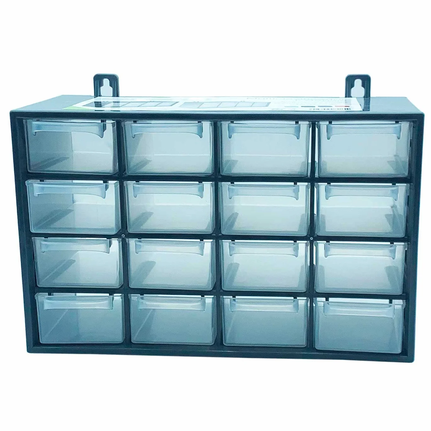 Clasificador Plástico Apilable 16 Cajones Gris