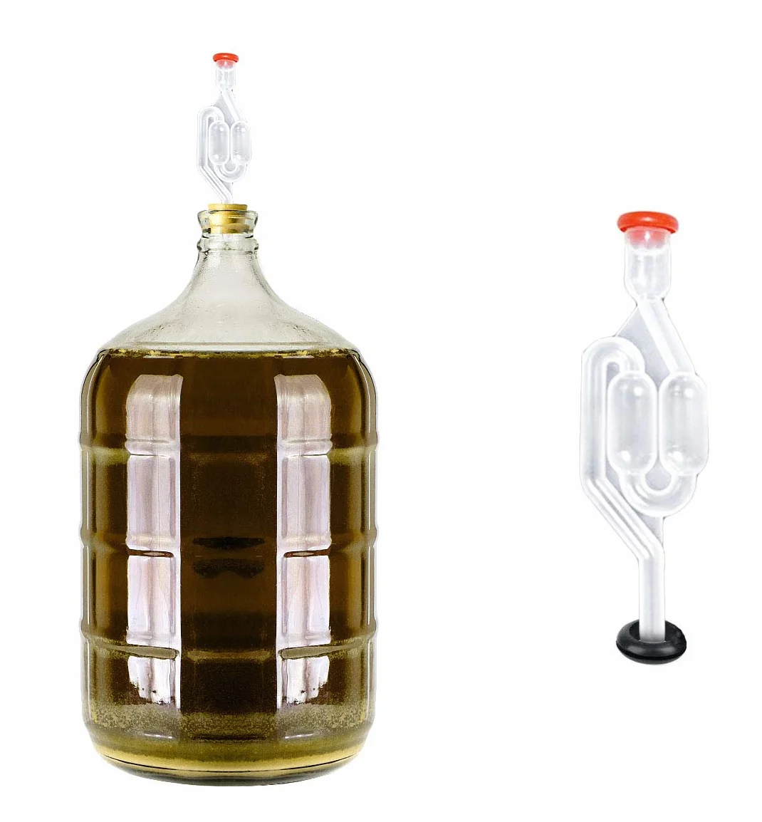 Tubo de Fermentación 4 Piezas Airlock Esclusas de Plástico 20 Piezas Arandelas de Silicona 10 mm para Elaborar Cerveza
