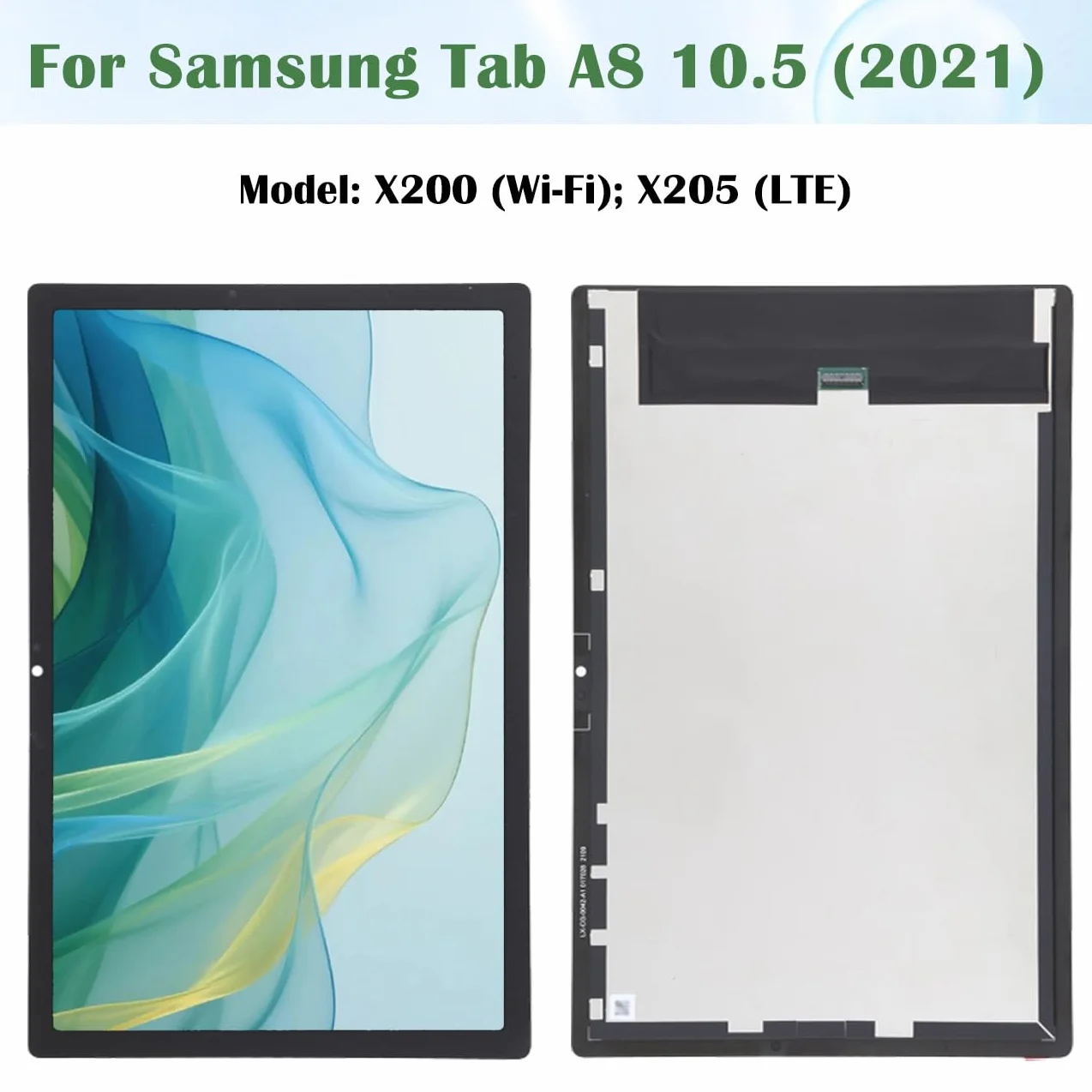 Pantalla para Samsung Tab A8 10.5 (2021) 10.5 pulgadas X200 X205 LCD pantalla de repuesto con kit