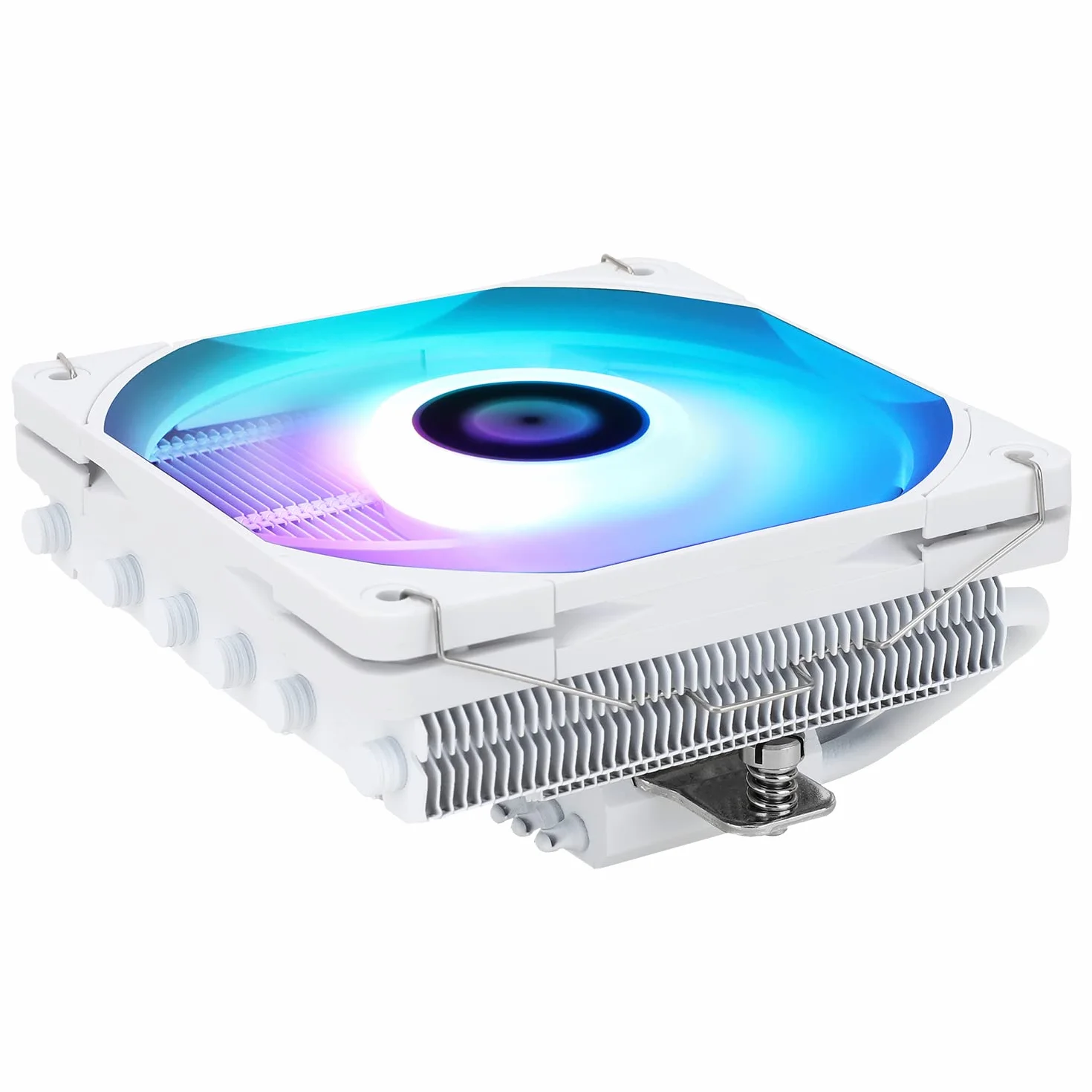 Thermalright AXP120-X67 White ARGB Enfriador de aire de CPU de perfil bajo con ventilador PWM TL-C12015W-S de 120mm,6 tubos de calor, 67mm de altura,para AM4/AM5/Intel LGA 1700/1851/1150/1200/2011