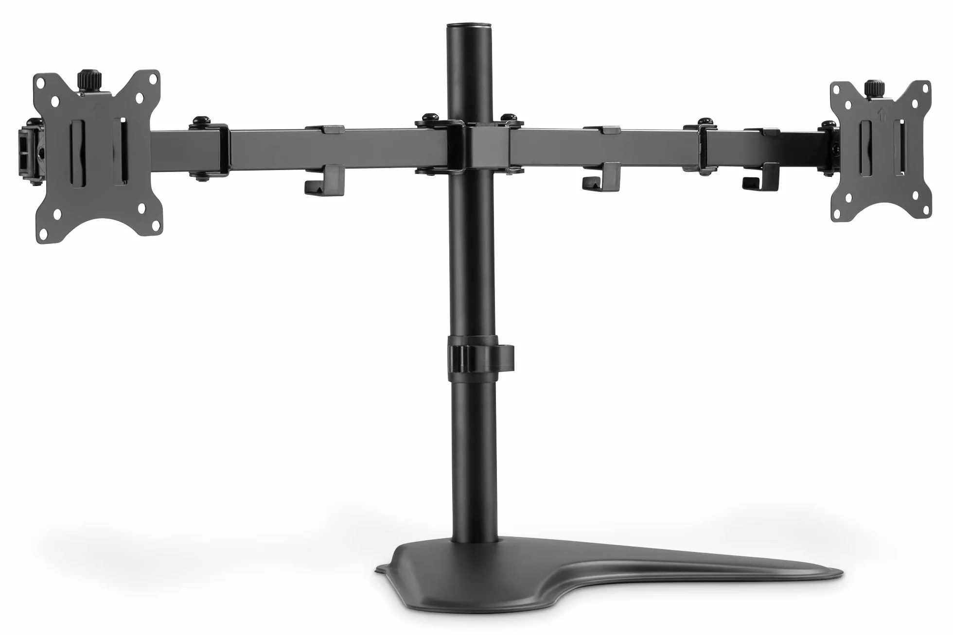 DIGITUS Soporte para monitor - Soporte - 2 monitores - Hasta 32 pulgadas - Hasta 2x 8 kg - VESA 75x75, 100x100 - Negro