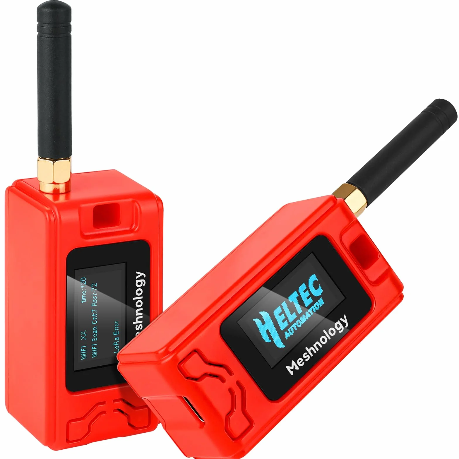 Juego de 2 Placas de Desarrollo ESP32 Lora V3 + batería de 1100 mAh + Funda Protectora – con Antena de 868 MHz y Dispositivos Lora V3 SX1262 para Meshtastic AR duino LoRawan IOT (N30 versión, Rojo)