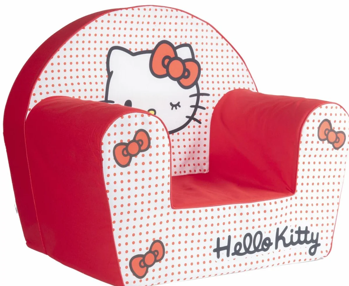 Sillón Infantil Hello Kitty Cómodo y Seguro para Habitaciones y Juegos