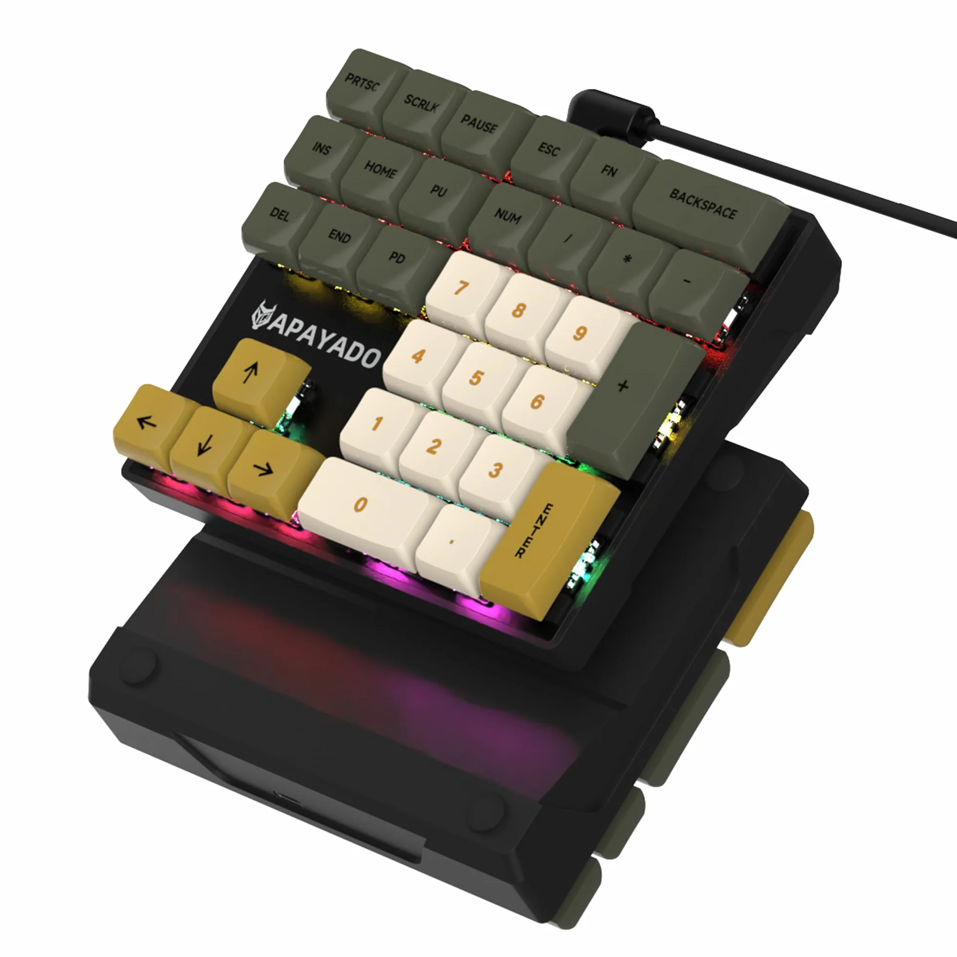 Sikai Teclado Numérico Mecánico - 33 Teclas Red Switch Numpad, Retroiluminación RGB Ajustable, Teclado Numérico para Windows MacOS Juegos Oficina (Verde)