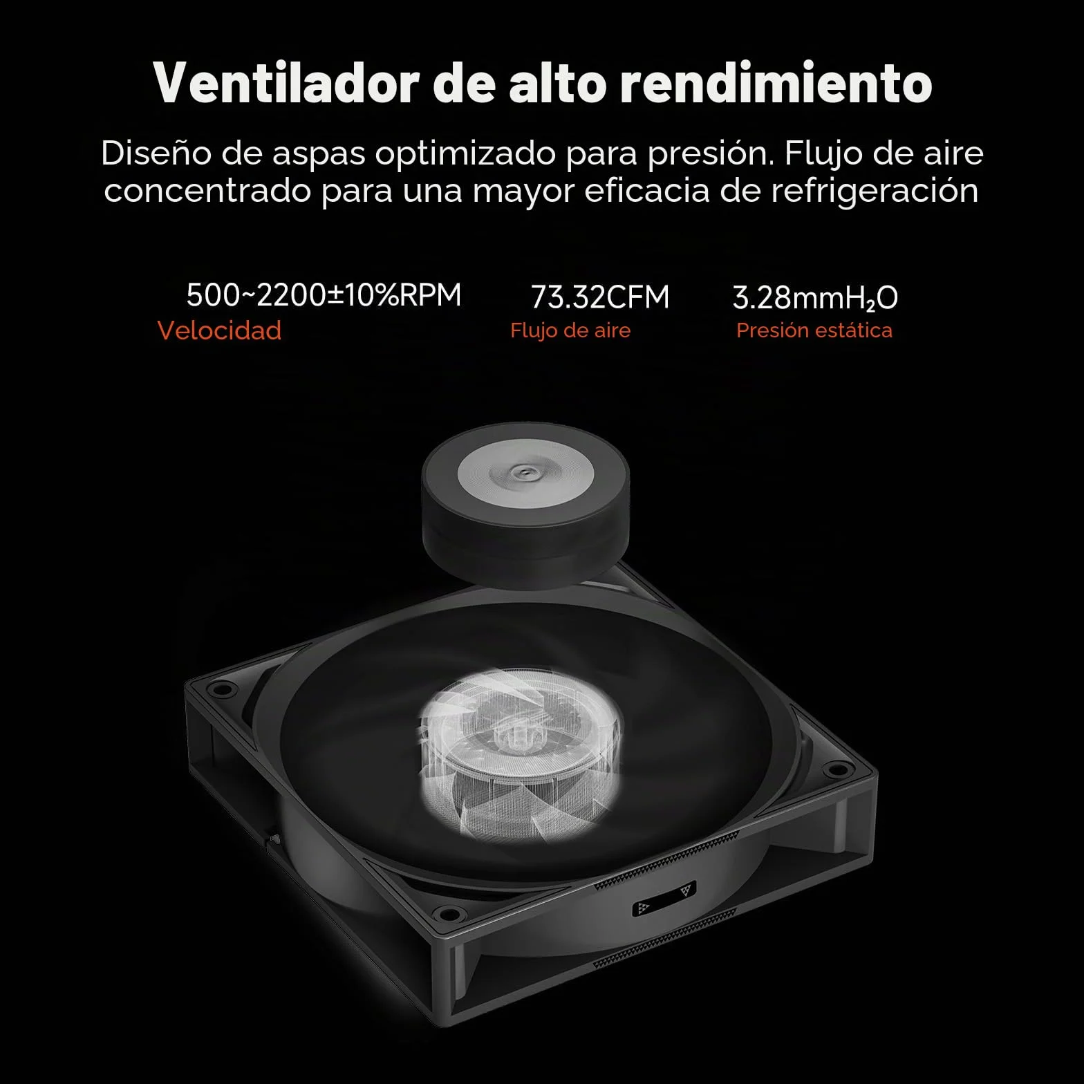 Disipador de CPU CPS RT500 Digital BK Disipador con pantalla digital, TDP 245W, 5 tubos de calor de 6 mm con ventiladores FDB de 120 mm compatible con AMD AM4/AM5, Intel LGA 115X/1200/1700/1851