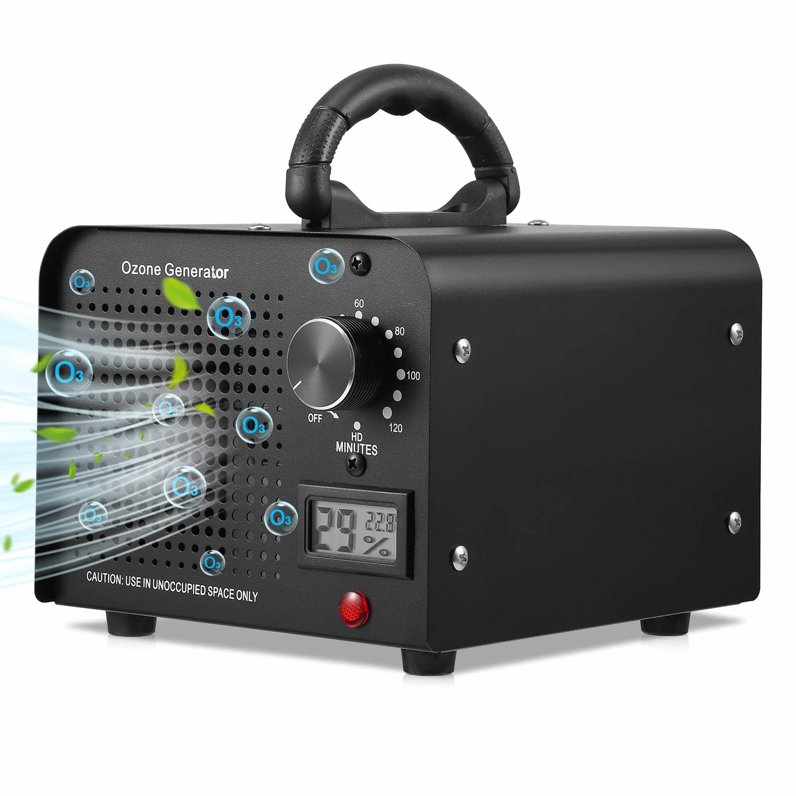 Generador de Ozono Profesional 60000 MG/h Purificador de Aire Industrial 300㎡ Máquina de Ozono con Temporizador