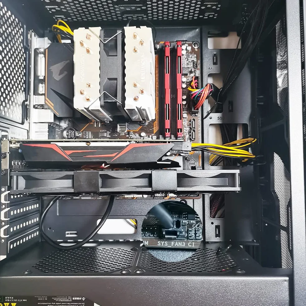 Ventilador de refrigeración para tarjeta gráfica 3 x 92 mm 2 pin, ventilador GPU, ventilador PCI, soporta interfaz SYS_FAN, adecuado para gtx 1080ti, gtx1060, rtx 3080ti...