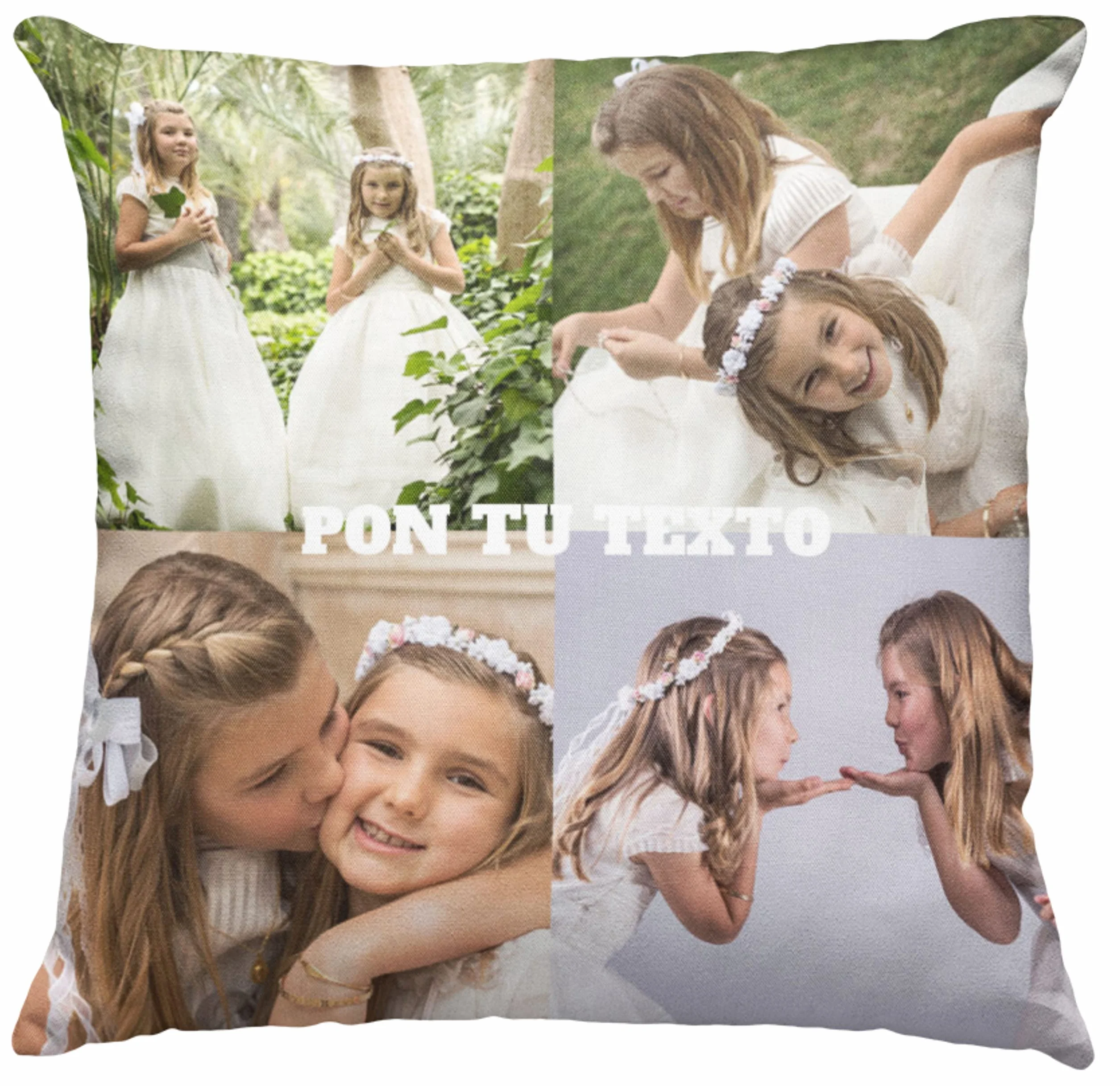 Cojín Personalizado 40x40 cm Frase Regalo Madre Papa Comunión Novio Novia