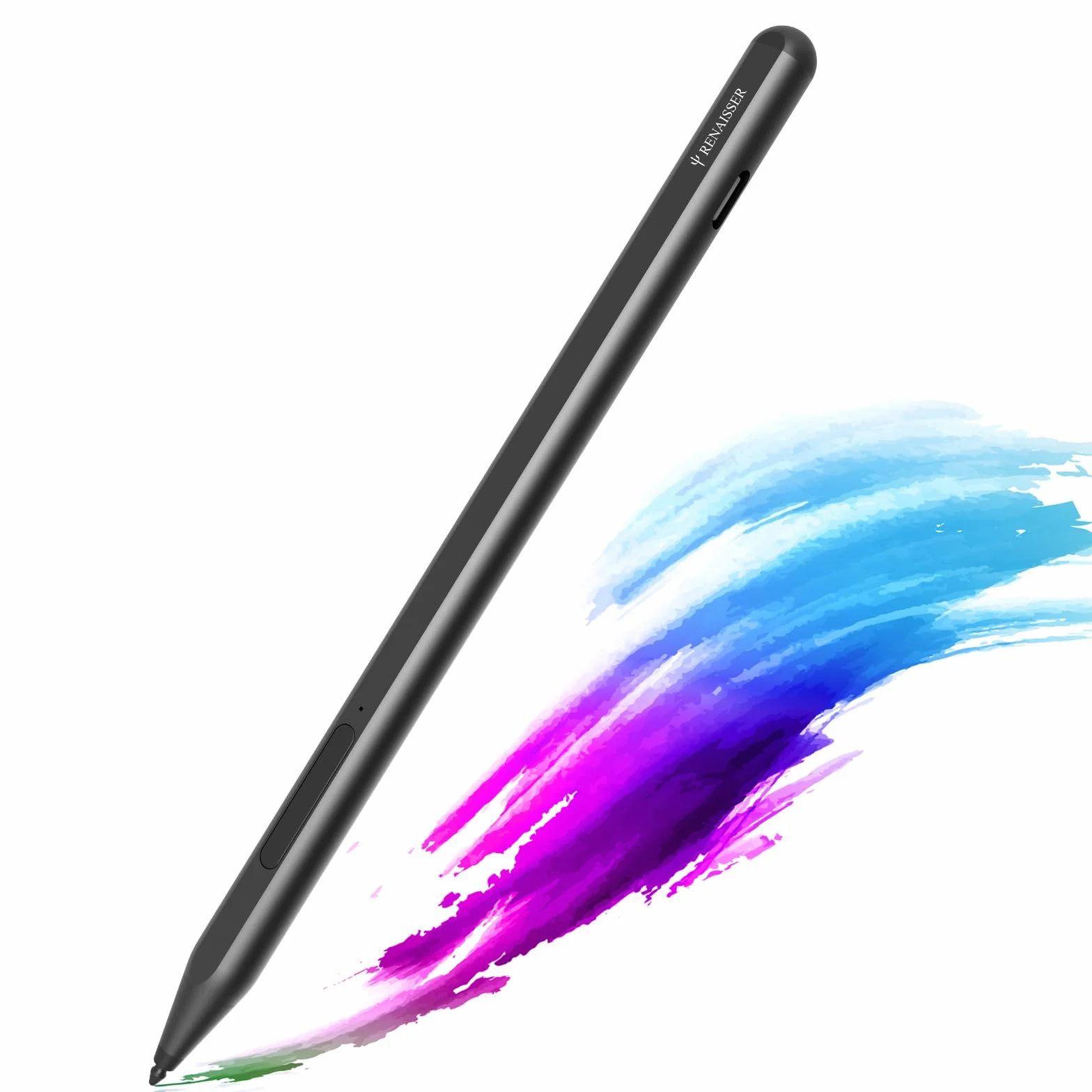 RENAISSER Lápiz Stylus para Microsoft Surface, Diseñado en Houston, Fabricado en Taiwán, Compatible con Windows 11 & 10, Carga USB-C, Lápiz para Surface Pro 11/10/9/8/7, Surface Go/Laptop