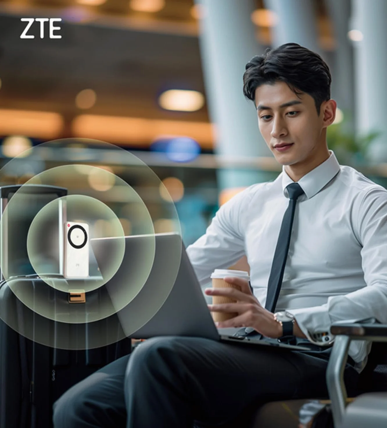 ZTE 5G Pocket WiFi U30 Air 4500mAh Tipo-C 867Mbps 2.4/5GHz Dual Band Portable Hotspot 5G 4G LTE Tarjeta SIM Router Móvil - Blanco