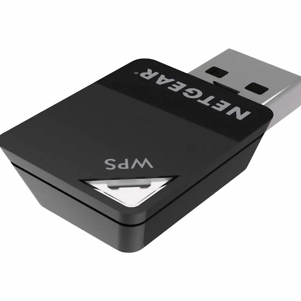 NETGEAR Mini Adaptador USB WiFi A6100-100PES - AC600 802.11ac de Doble Banda (150/433 Mbps), Negro