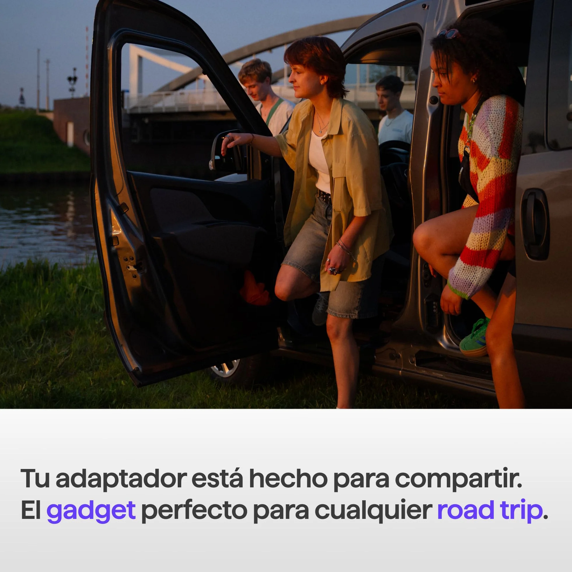 AAWireless Adaptador 2 en 1 para Android Auto y Apple Carplay, conexión inalámbrica a través de Bluetooth y WiFi, apto para iOS 10+ y Android 11+, botón multifuncional, fabricado en Europa