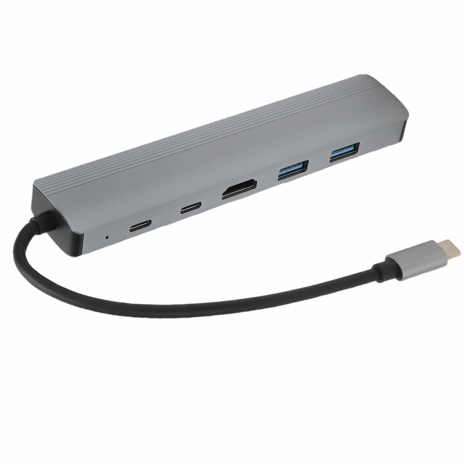 Adaptador Multipuerto Ethernet Preciso con Conexiones Versátiles 6 en 1 para Carga Rápida e Interfaz Multimedia de Alta Definición 4K, Ideal para Streaming y Juegos, Material de Aleación de