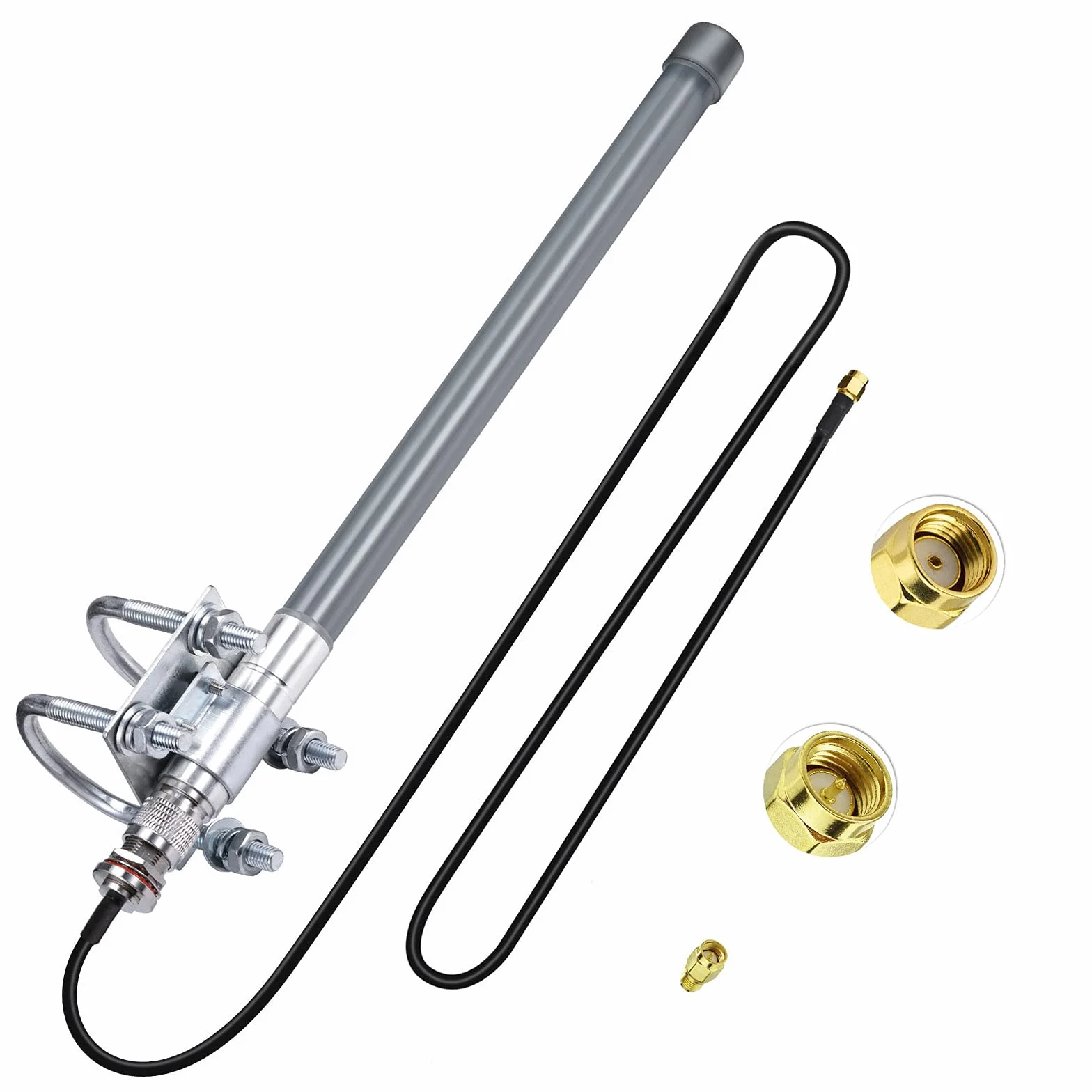 Bingfu 868 MHz Antena Lora Antena LoRaWAN Fibra Vidrio de 3dBi para Exteriores N-Macho para RAK HNT Bobcat Helium Hotspot Miner + 1m N-Hembra a RPSMA Macho Cable de Extensión