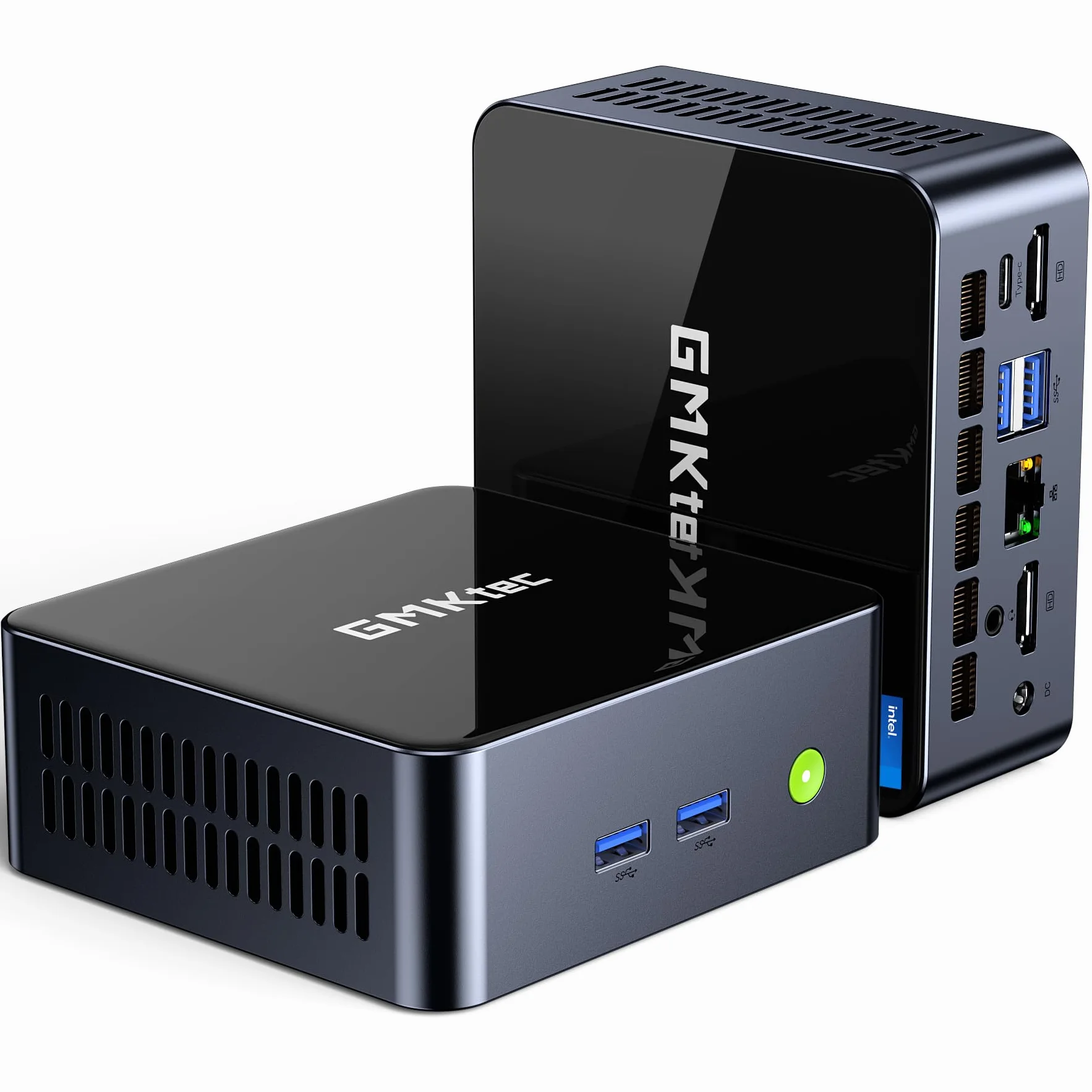 GMKtec Mini PC Intel Core i7 12700H (14 Núcleos/20 Hilos, Turbo 4,7 GHz) M3 Ultra 16 GB DDR4 512 GB SSD M.2 NVMe (Soporte SATA) Mini Ordenador con Triple Display, USB 3.2 Gen 2 * 2, Type-C，2.5G LAN