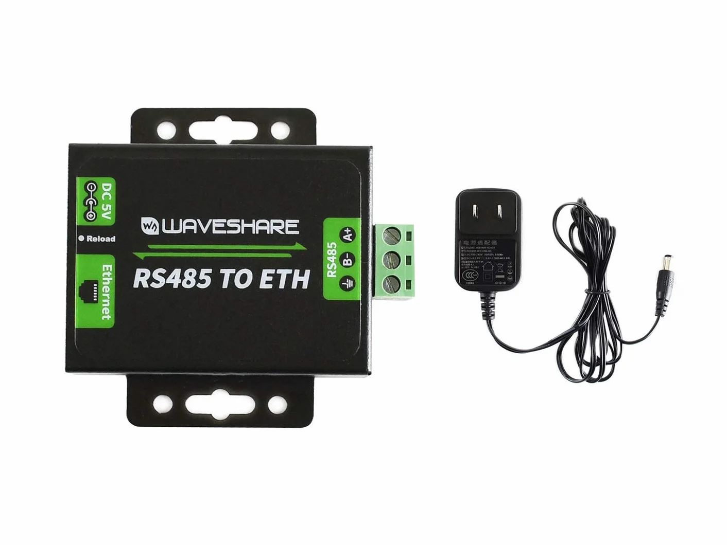 Waveshare Convertidor RS485 a Ethernet con alta velocidad, baja potencia, alta estabilidad, actualizable, fácil de comunicar entre puertos Ethernet RS485 y RJ45