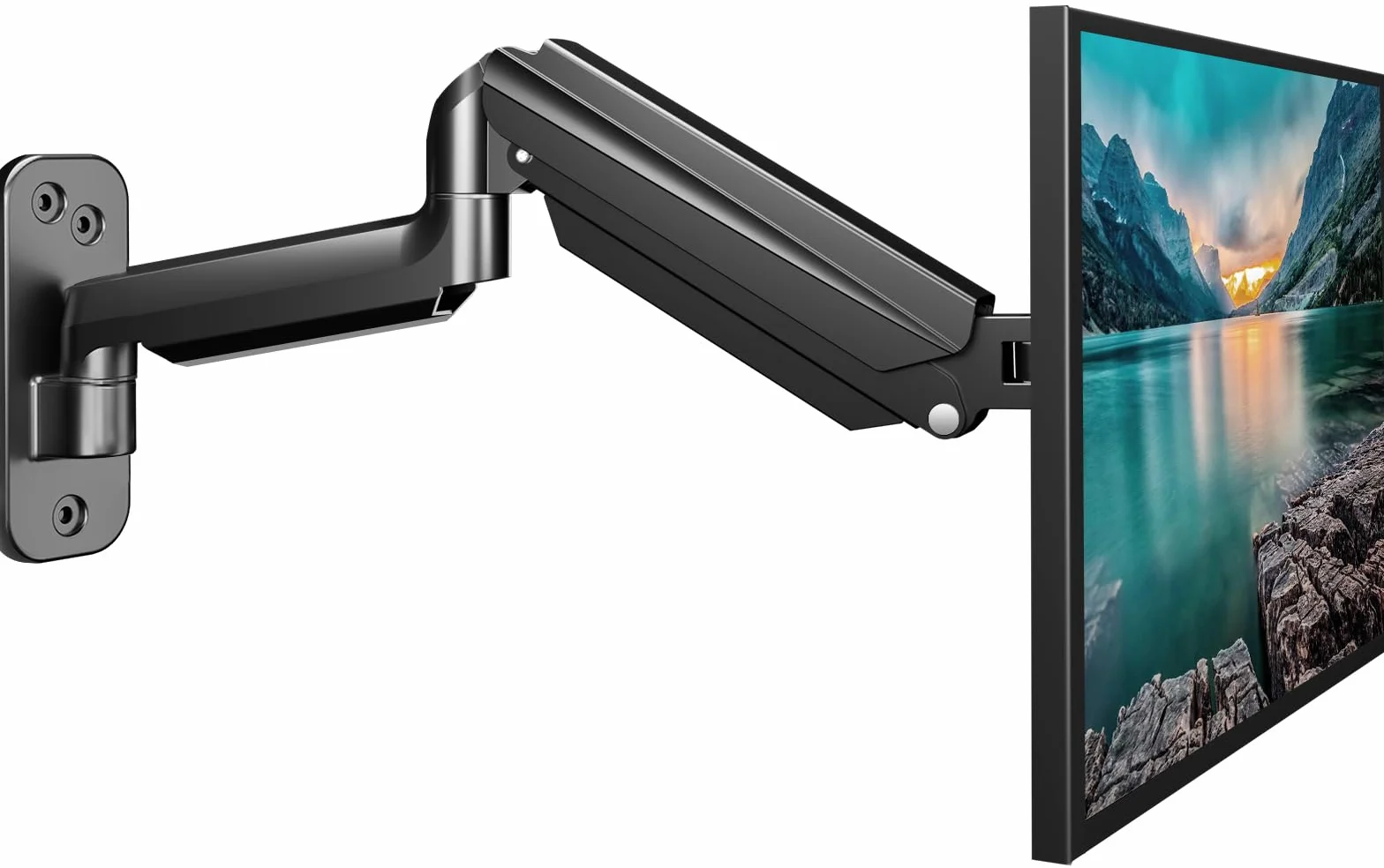 suptek Soporte Pared Monitor para Pantallas de 13 a 32 Pulgadas LED/LCD/OLED, Brazo Monitor de Resorte de Gas, VESA 75/100 mm hasta 9 kg, Giratorio de 360° & Inclinación, Altura Regulable(WM01A)