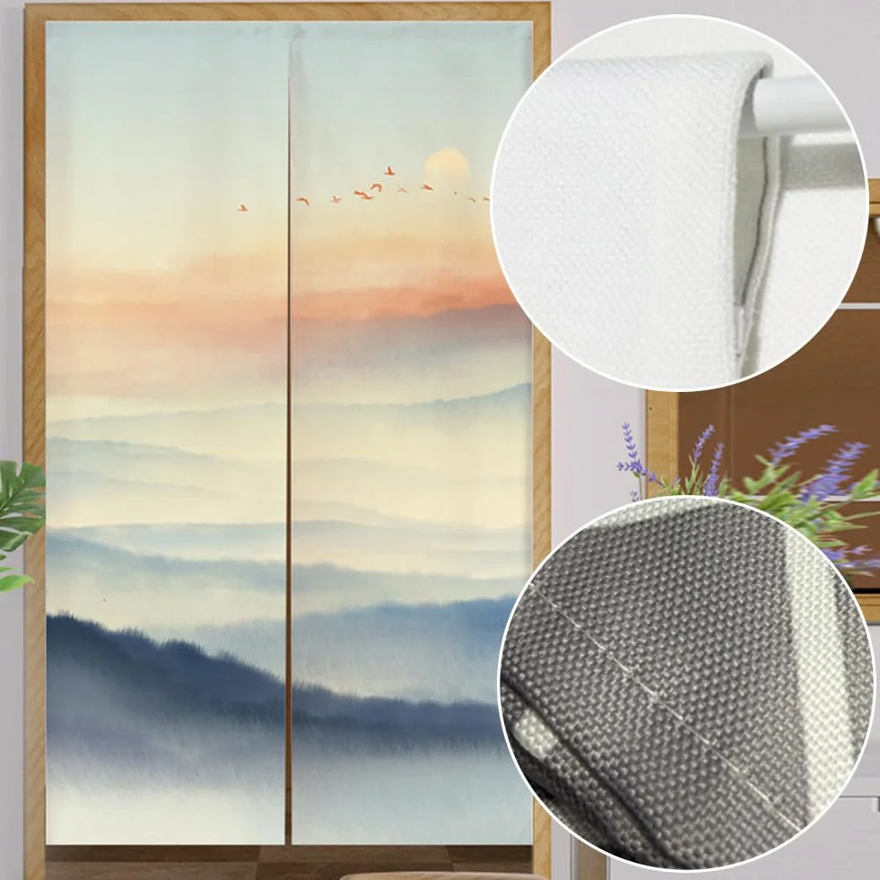 Surwin Cortina de Puerta Japonesa Noren 85x150cm (grulla Noble)