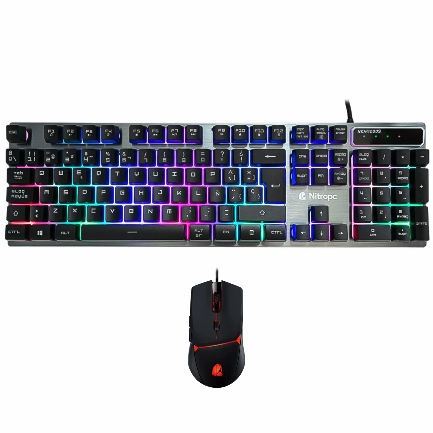 NitroPC - PC Gaming Avanzado (AMD Ryzen 5 3400G 4/8 4.2GHz, RX Vega 11, RAM 16GB, 480GB SSD, Windows 11 Pro, WiFi) Ordenador de sobremesa, PC Gamer (Blanco)