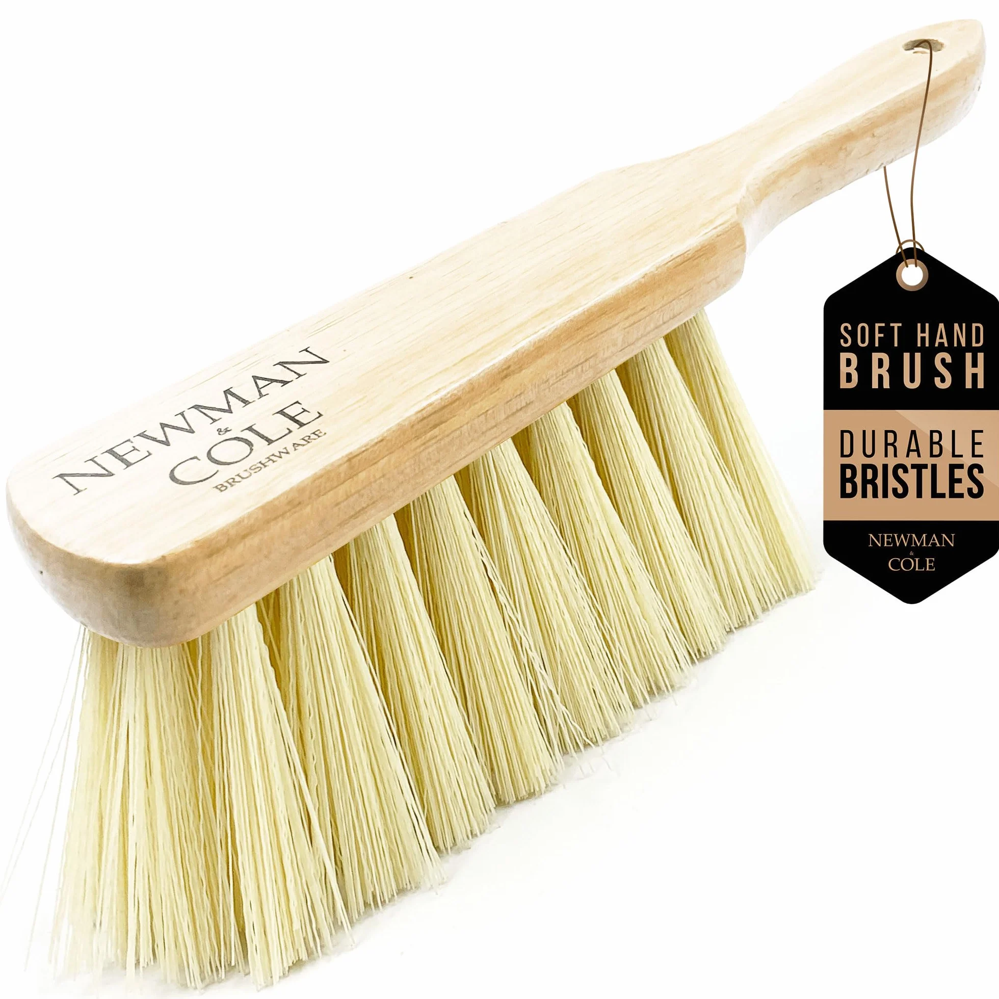 Newman and Cole Cepillo de Mano de Madera Natural Con Cerdas Duras o Suaves - Naturales o Sintéticas