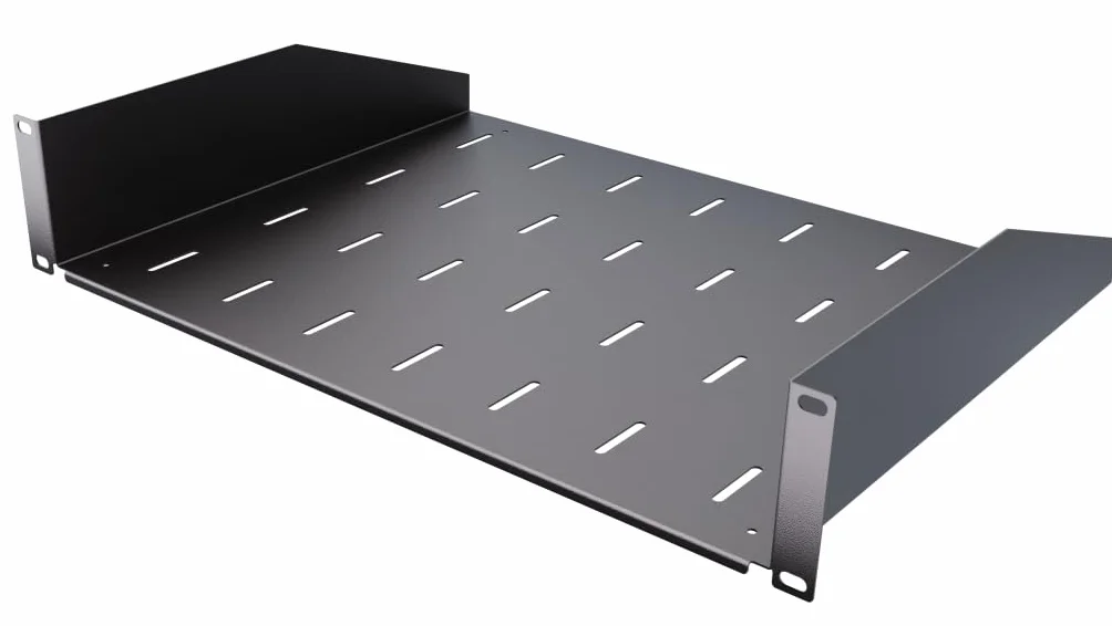 Servidor Rack Eco 19 Pulgadas 2U 350mm - Bandeja Rack Fabricado en Acero - Bandeja Voladiza Universal Ventilada para Montaje en Bastidor - Compatible con Armario Rack