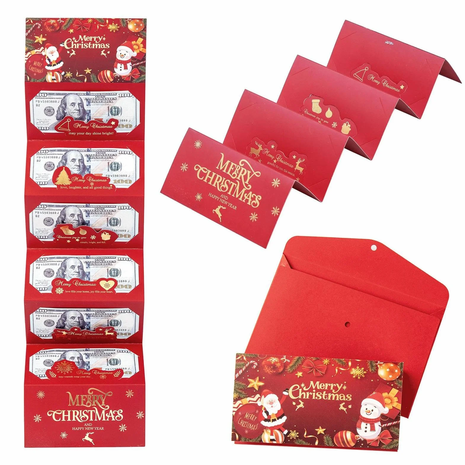 Genérico sobre Navideño para Dinero Infantil - Tarjetas con Sobres para Efectivo De Navidad | Decoración Navideña para Padres Madres Abuelos Organizadores De Eventos - Detalles para Calcetín De