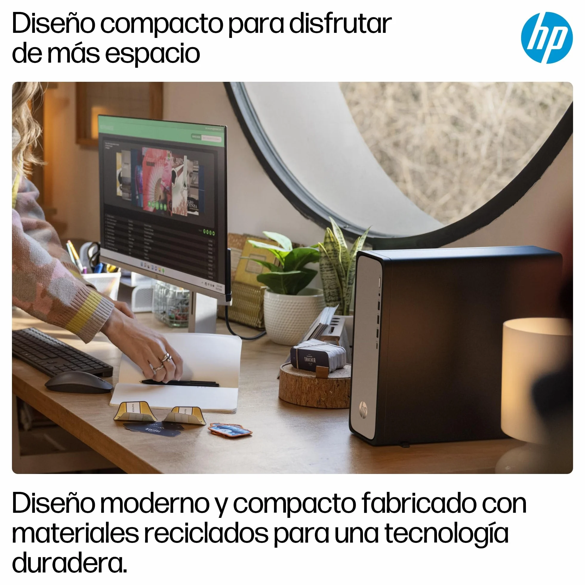 HP Ordenador de Sobremesa OmniDesk Slim (Intel Core i5-14400, 16GB DDR5 RAM, 512GB SSD, Gráficos Intel, FreeDOS) - Gris