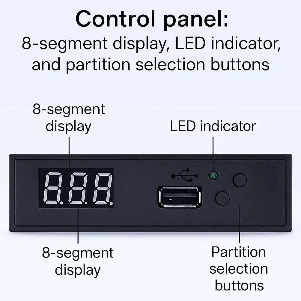 Unidad de disco Floppy-3.5 "1000 Unidad de disquete a simulación de emulador USB para teclado musical