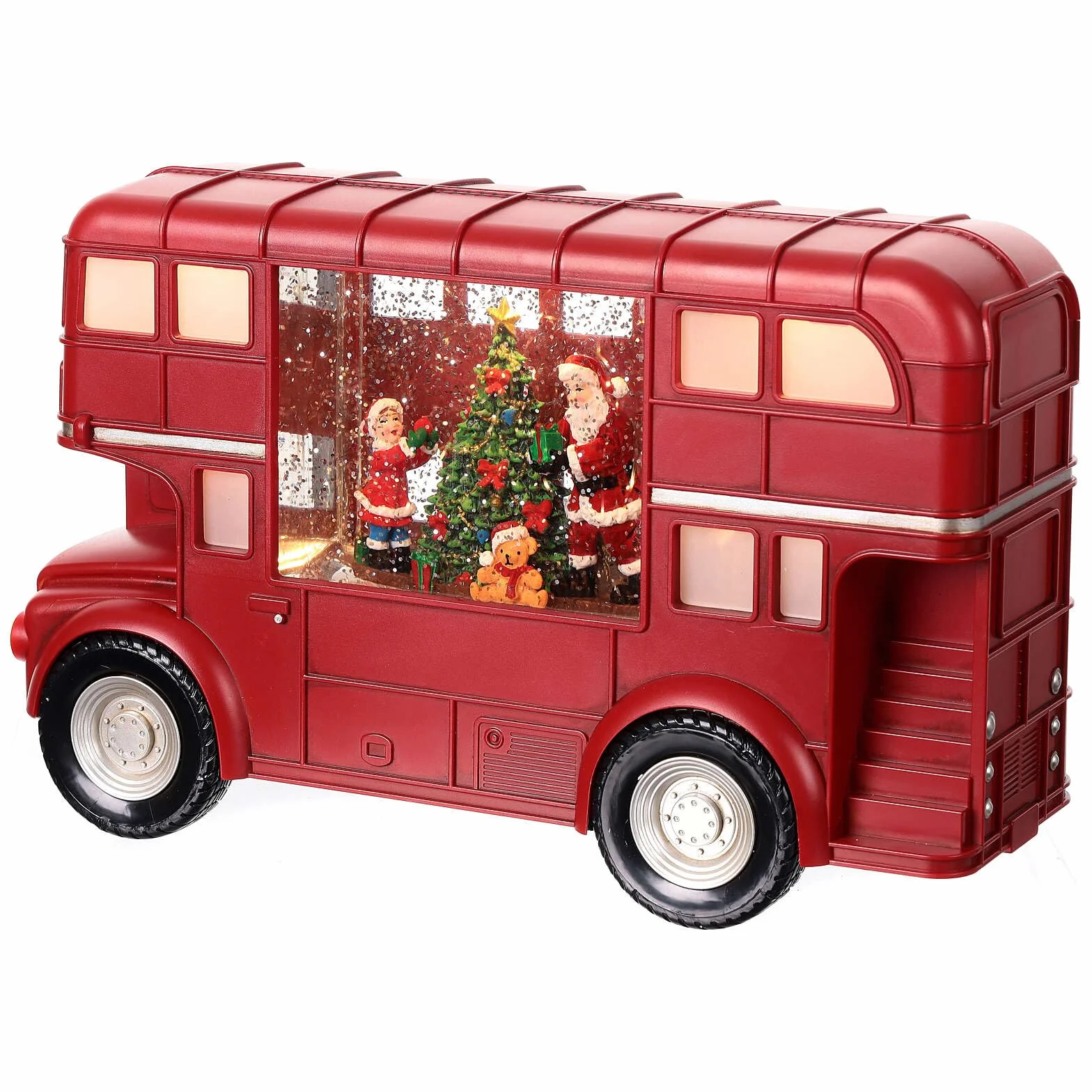 Caja de música navideña con melodía, Bola de nieve decorativa 30 cm