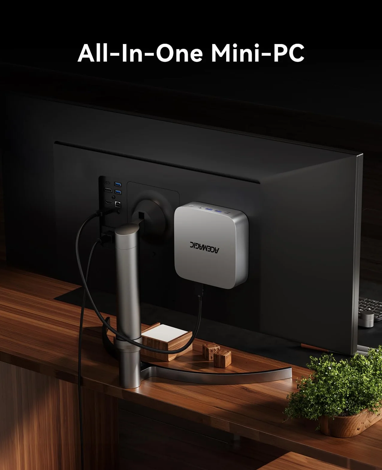 ACEMAGIC Matrix Mini M1 Mini PC, Windows 11 Pro, AMD Ryzen 7 7735HS(8C/16T,hasta 4,75 GHz),AMD Radeon™ Graphics,16GB LPDDR5 512GB SSD Mini Ordenador Soporte 4K Triple Pantalla/2.5G LAN/WiFi 6/BT5.2