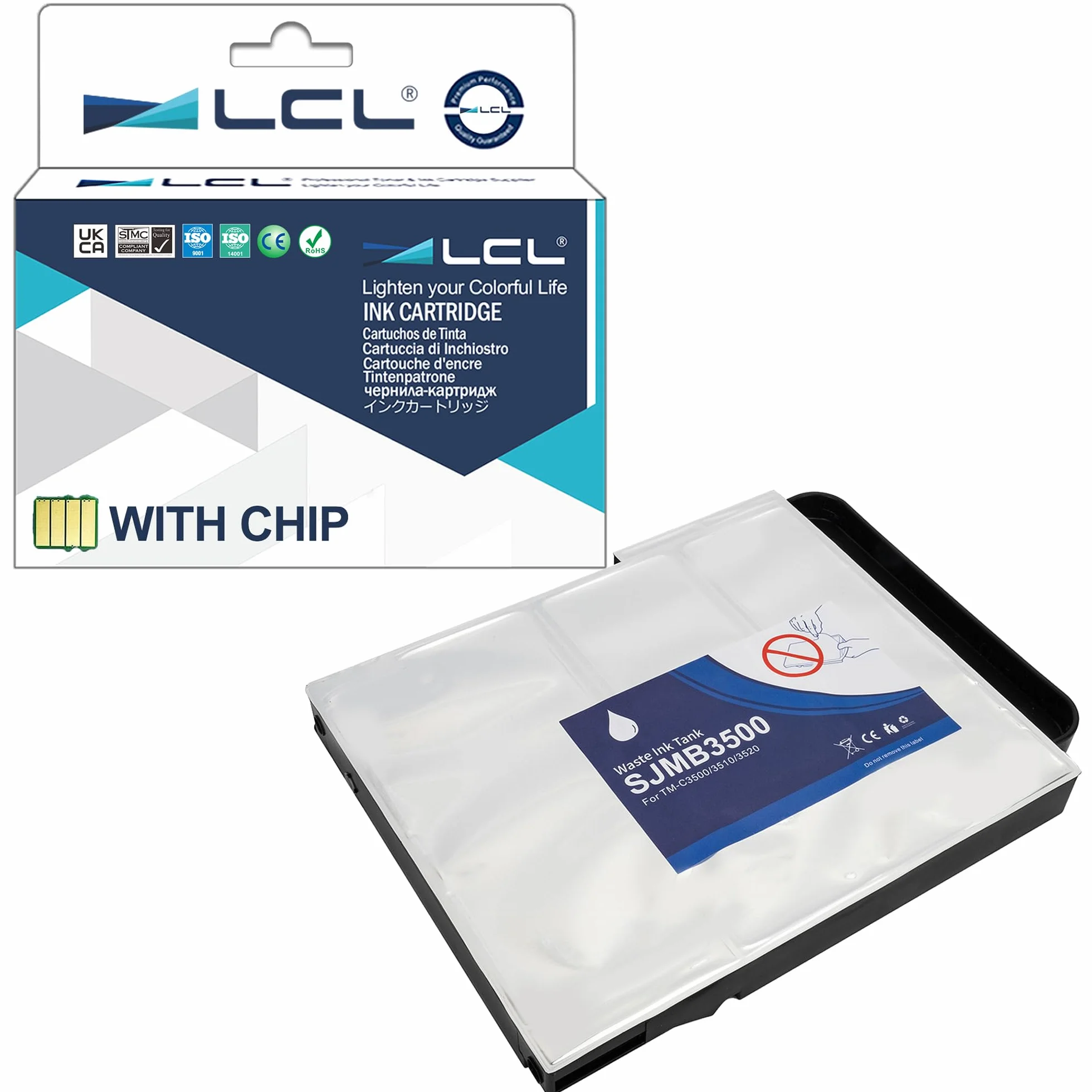 LCL SJMB3500 C33S020580 Caja de Mantenimiento Maintenance Box (1 Paquete) Reemplazo para ColorWorks C3500 Series TM-C3500 C3510 C3500 C3520