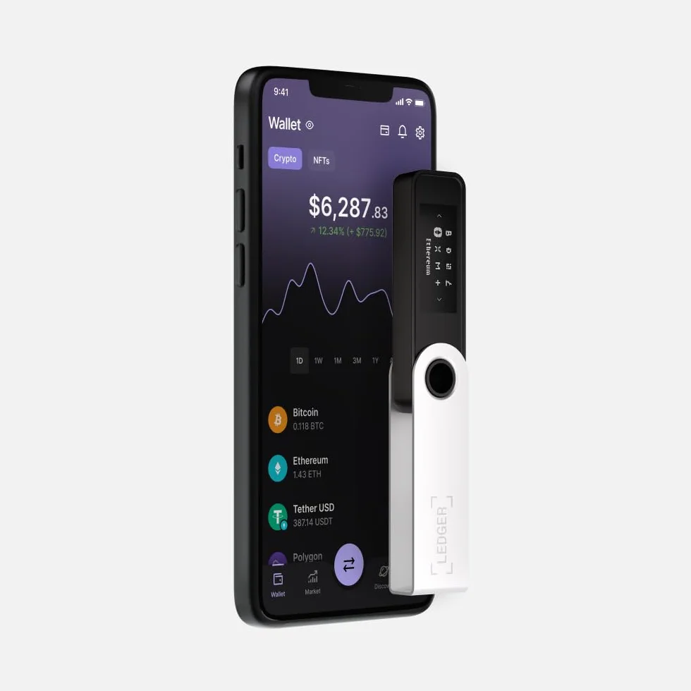 Ledger Nano S Plus Crypto Hardware Wallet (Negro Mate) - Protege tu cripto, NFT y fichas (Compatibilidad PC y Android)