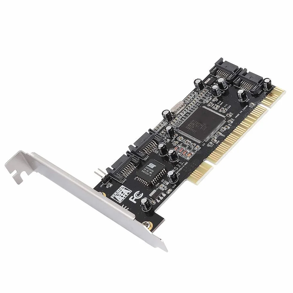 Tarjeta Controladora PCI SATA 4 Puertos Internos 1,5 Gbps Sil3114 Chipset Raid, Compatible con 98SE/Me/2000/XP/NT4.0/XP 64-bit