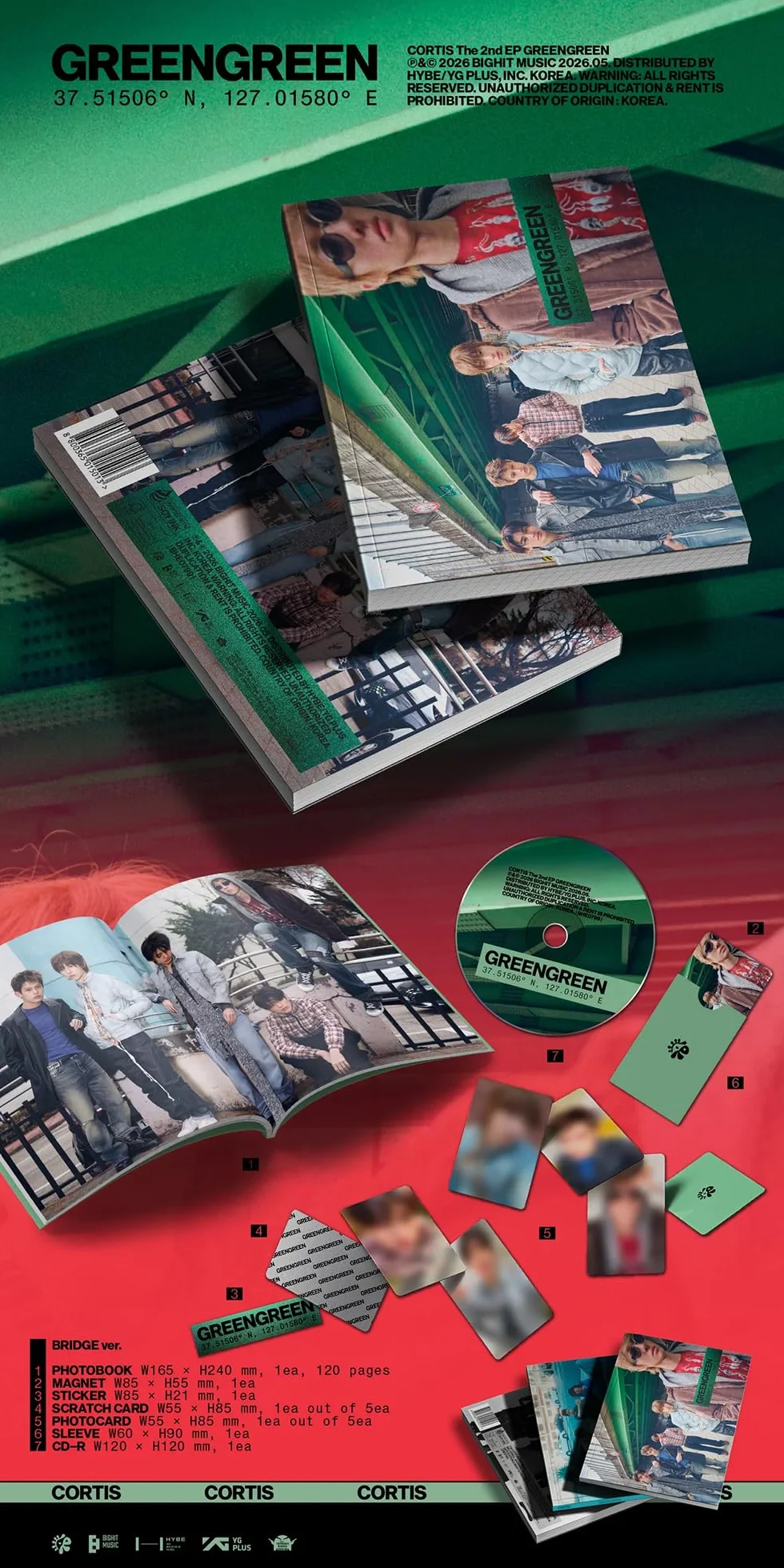 CORTIS 2ND EP ALBUM GREENGREEN BRIDGE VERSION