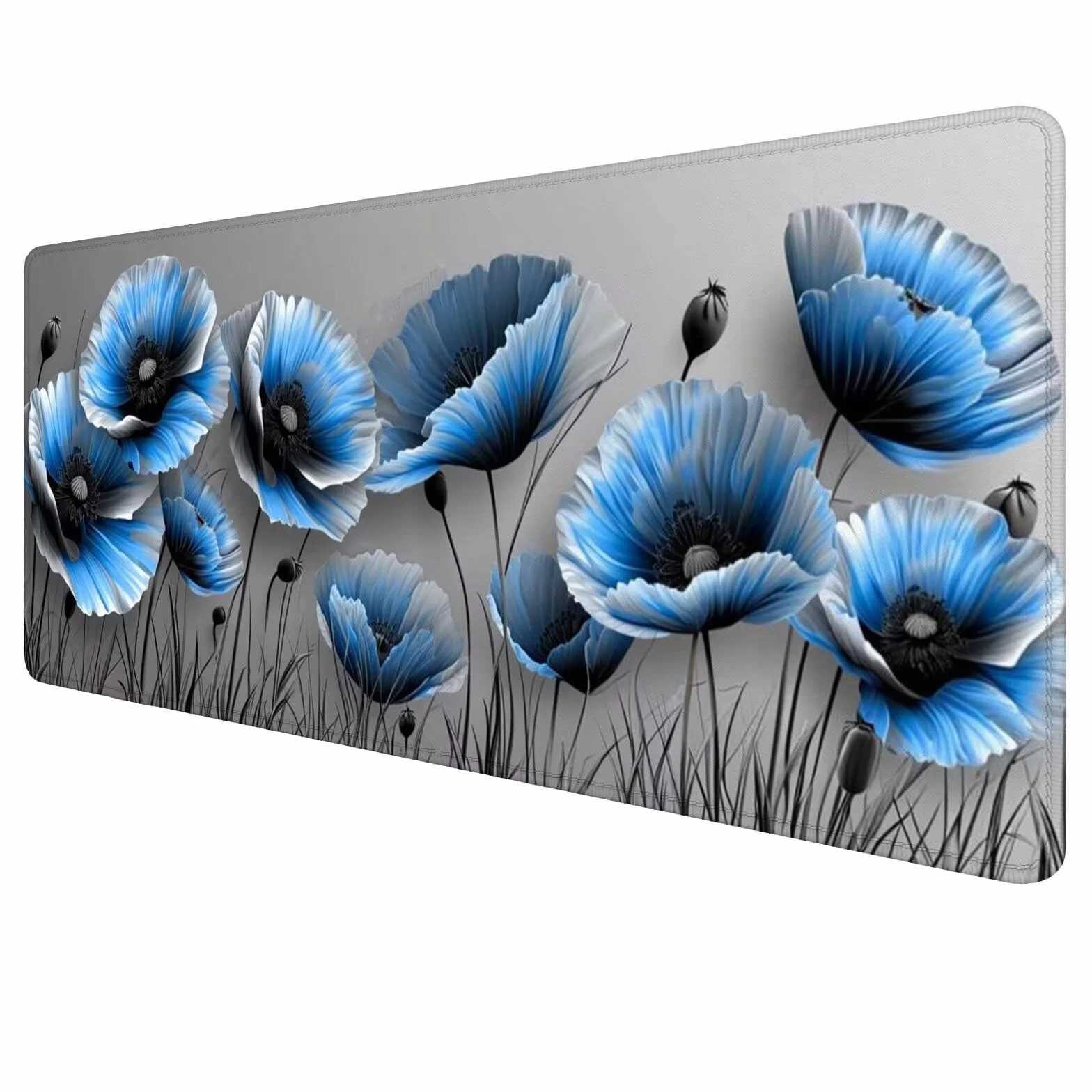 Alfombrilla Ratón Azul Alfombrilla Ratón Gaming XXL 1200x600x3mm Multifuncional Accesorios Escritorio,Antideslizante Mousepad Flor Tapete Escritorio Infantil,para Alfombrilla Pc Teclado Ratón J876