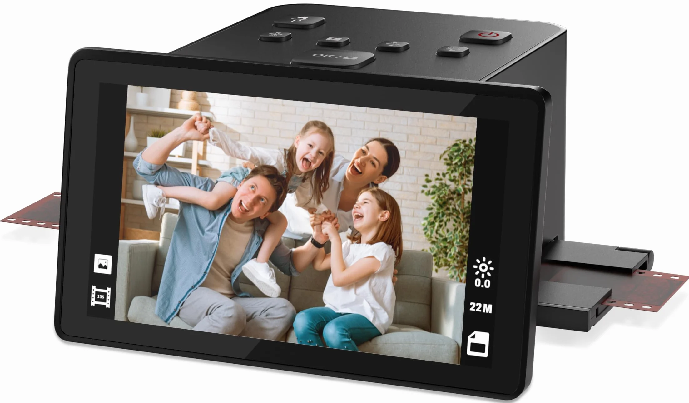 Escáner digital de películas y diapositivas LCD 5 pulgadas 135 126 KPK 110 Super 8