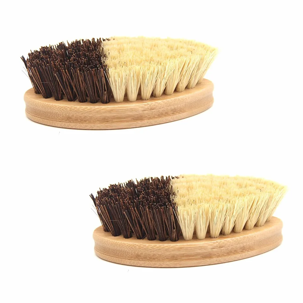 para Cepillo de Alimentos Cepillo de fregado de Verduras,Mango de Madera Duradero y Suave para Verduras.Cerdas de Palma/sisal Herramientas de Limpieza de Frutas excepcionales