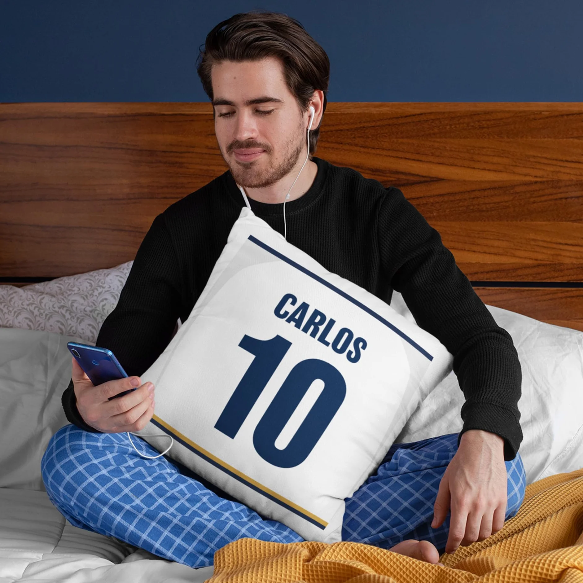 Cojín Personalizado Fútbol Doble Cara 40x40 cm Regalo Aficionados Madrid