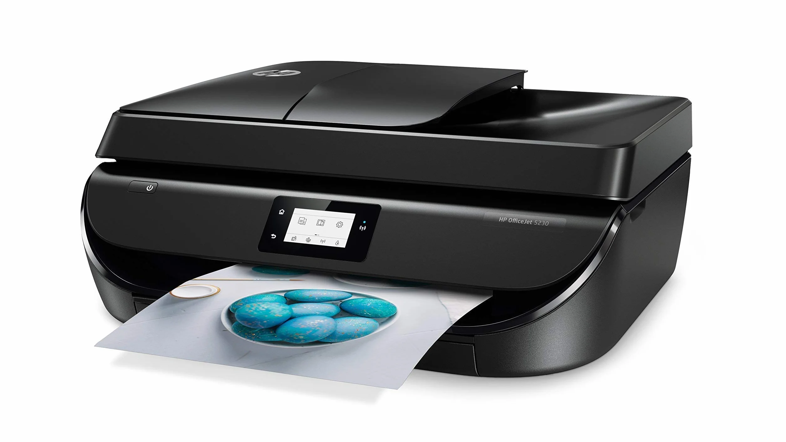 HP Officejet 5230 – Impresora multifunción inalámbrica (tinta, Wi-Fi, copiar, escanear, impresión a doble cara, 1200 x 1200 ppp, 10 ppm), color negro