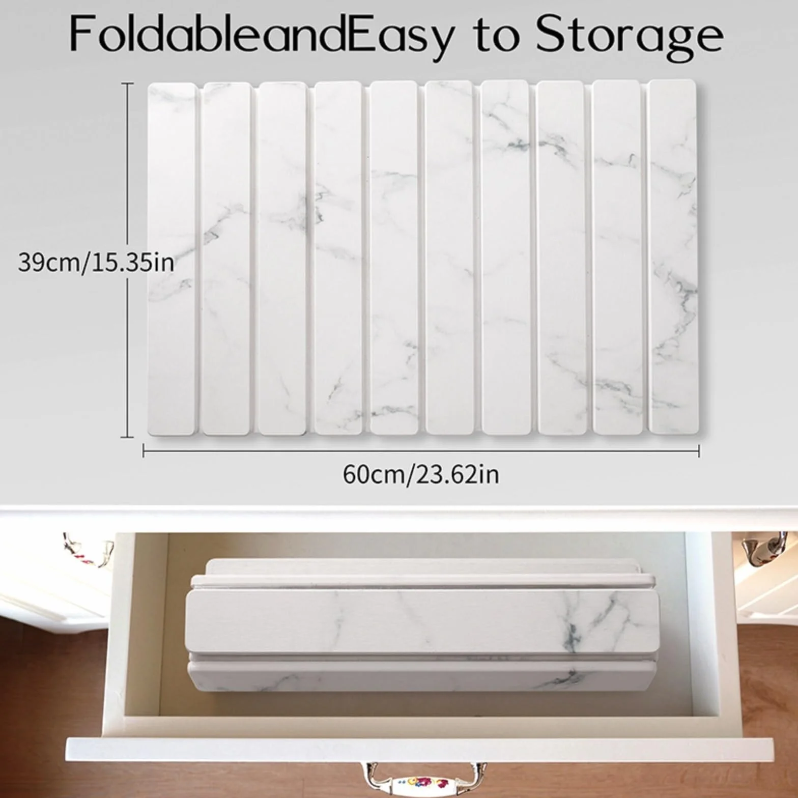Escurreplatos de piedra 60x39cm antideslizante plegable absorbente para encimera cocina