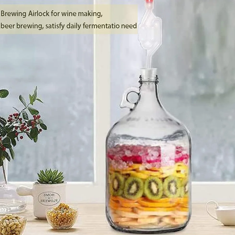 Airlock Fermentacion con Tapón, 3PCS Válvula de Escape de Fermentación para Vino