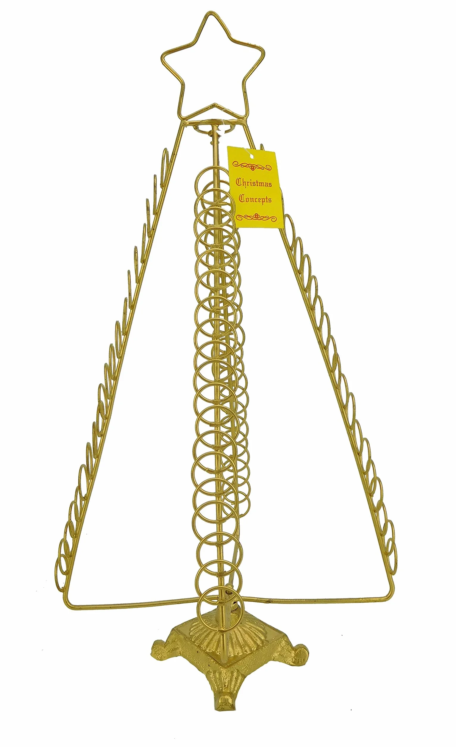 Premier Christmas Concepts Oro Metal Navidad TARJETEROS - PIE DE ÁRBOL DE Navidad