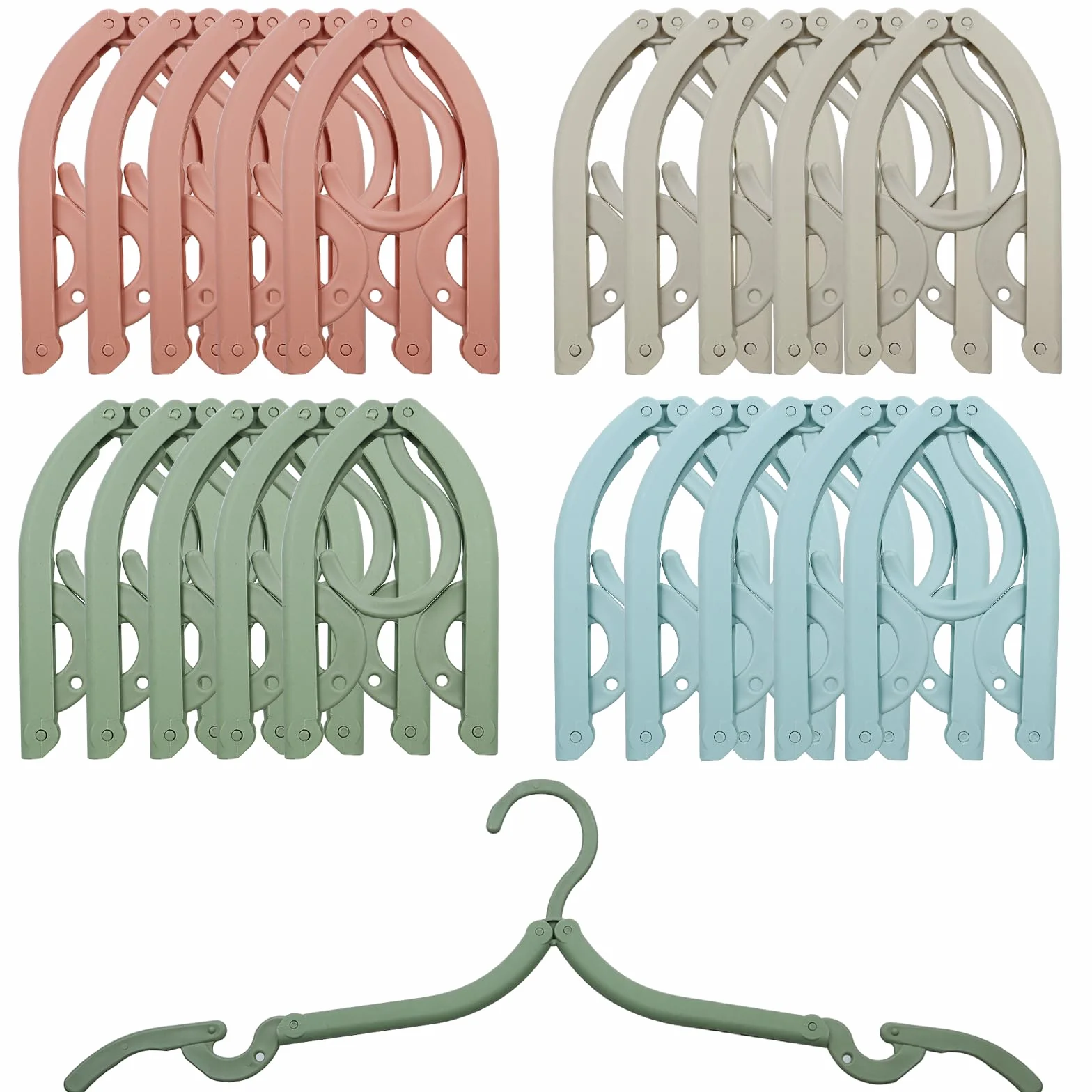 Perchas Plegables Portátiles 4 Colores Plástico Antideslizante Ahorro de Espacio Viaje Hotel Camping