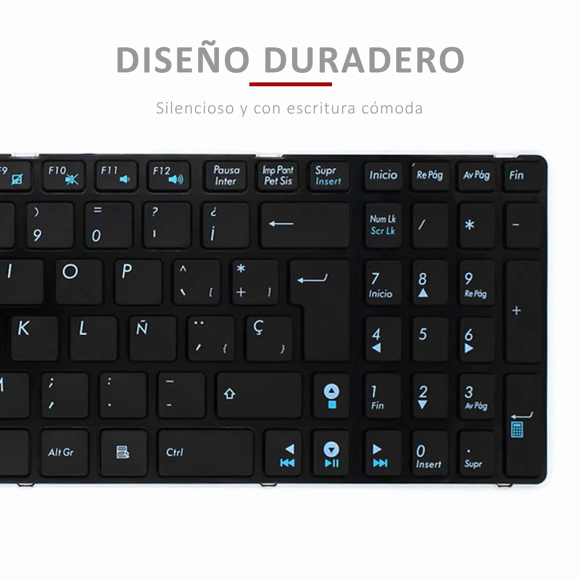 PORTATIL MOVIL - Teclado Compatible con ASUS NSK-UGC0S 9J.N2J82.C0S 0KN0-FN2SP03 04GNV32KSP01-3 V111462AK1