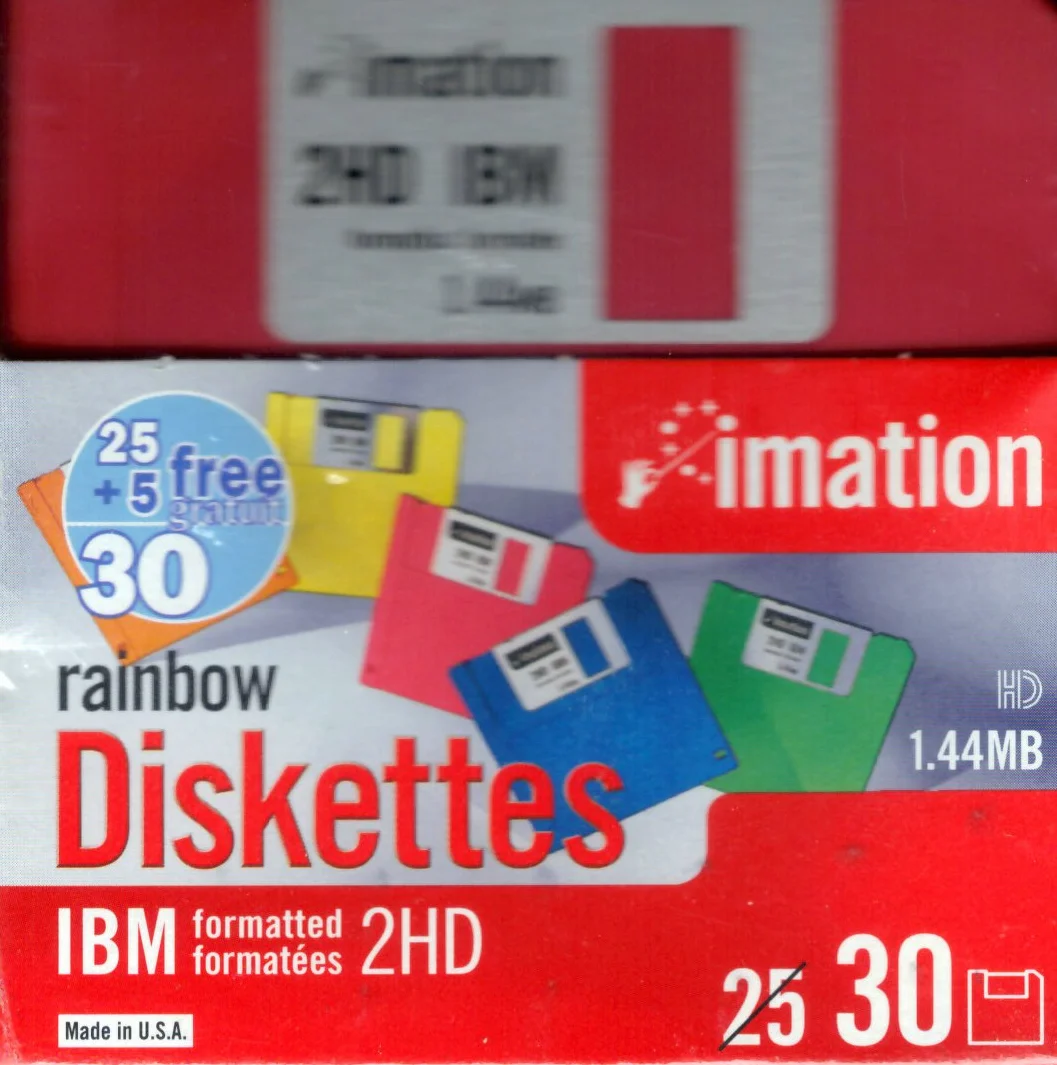 ImationTM Disquetes a Granel, Formato IBM, DS/HD, Rainbow, Caja de 30 Unidades