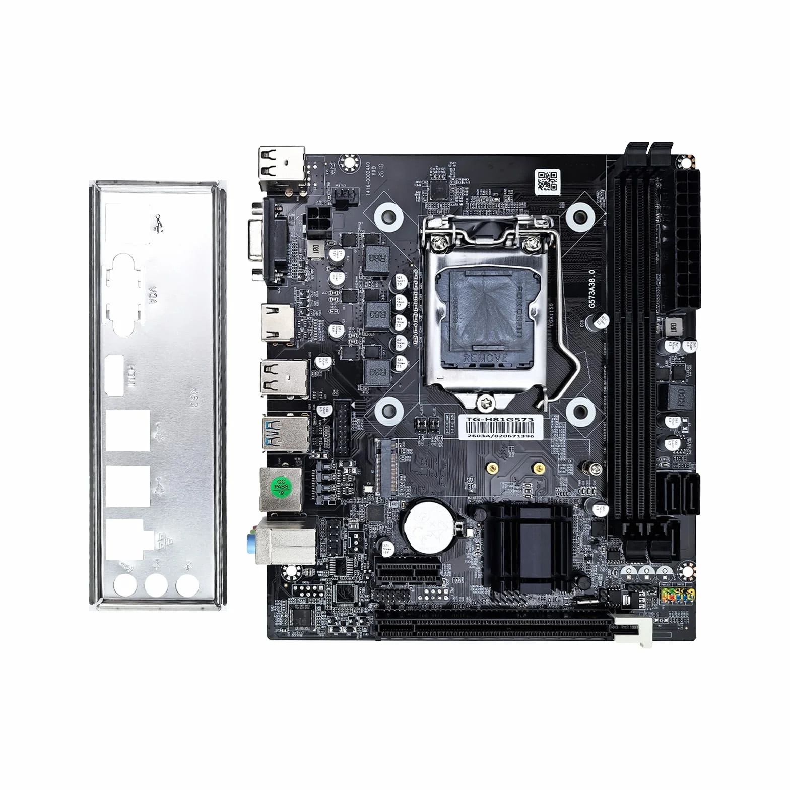H81 Gaming Motherboard H81 LGA1150 Micro ATX Motherboard, Dual Channel DDR3, M.2 NVMe NGFF SATA 6Gb/s PCIe Slot, Compatible con Intel Core i3 i5 i7